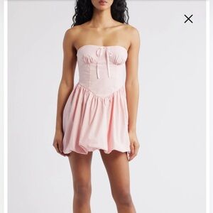 Princess Polly Melaina bubble hem mini dress in Pink Cotton